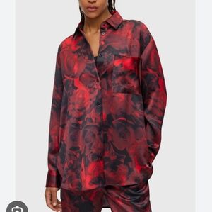 Hugo Boss "Celodina" floral button down Sz 8 ( Oversized)